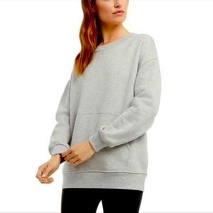 Danskin Gray Oversized Pullover Crewneck Sweater Grey